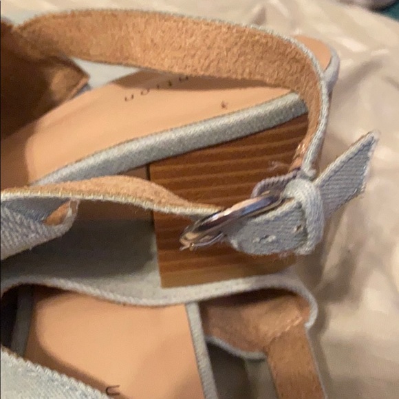 Light Denim Slingback Mules - Picture 4 of 4